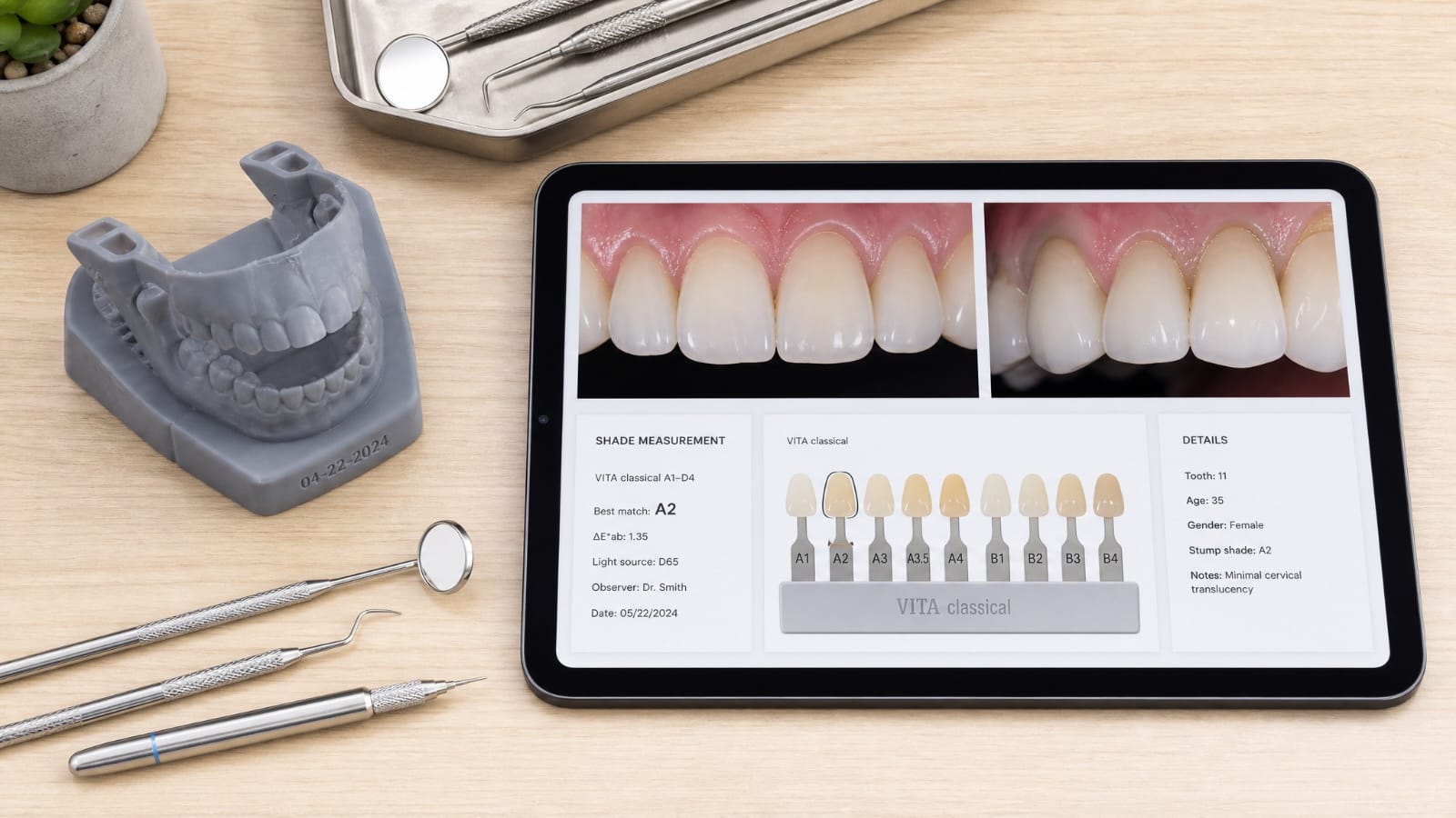 Trabajo conjunto de odontólogo clínico y técnico dental